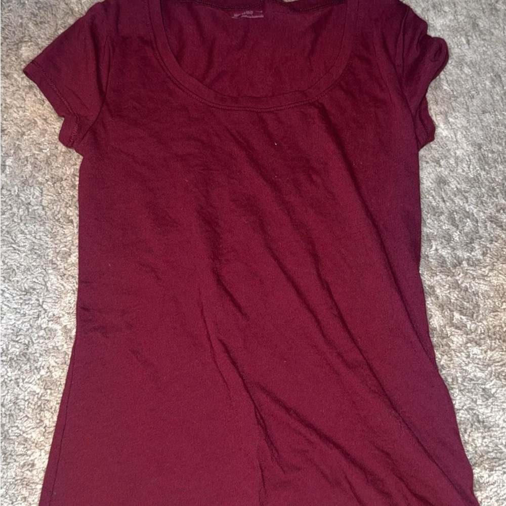 No Boundaries Maroon Short Sleeve Tee